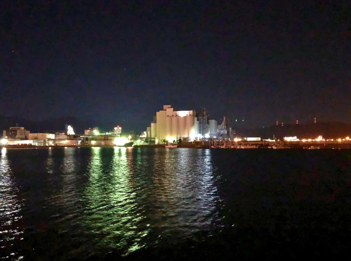 夜の港